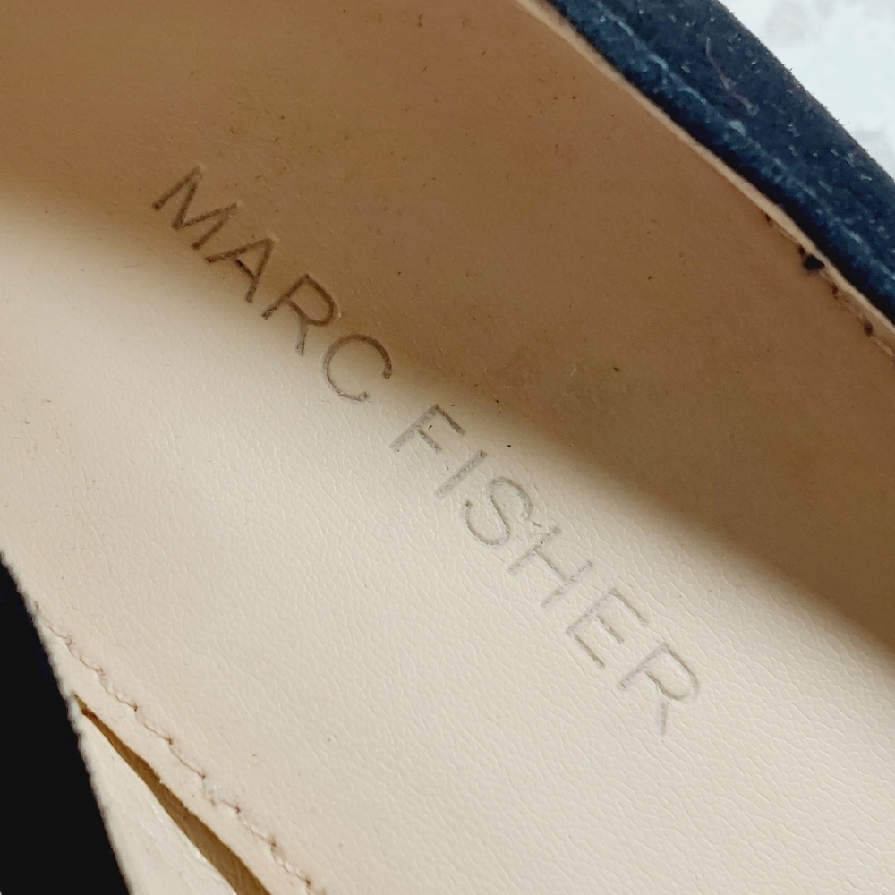 Marc Fisher Ion Black Suede Ankle Strap Pumps F578 - Picture 10 of 13